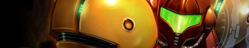 Close up of Samus from Metroid Prime